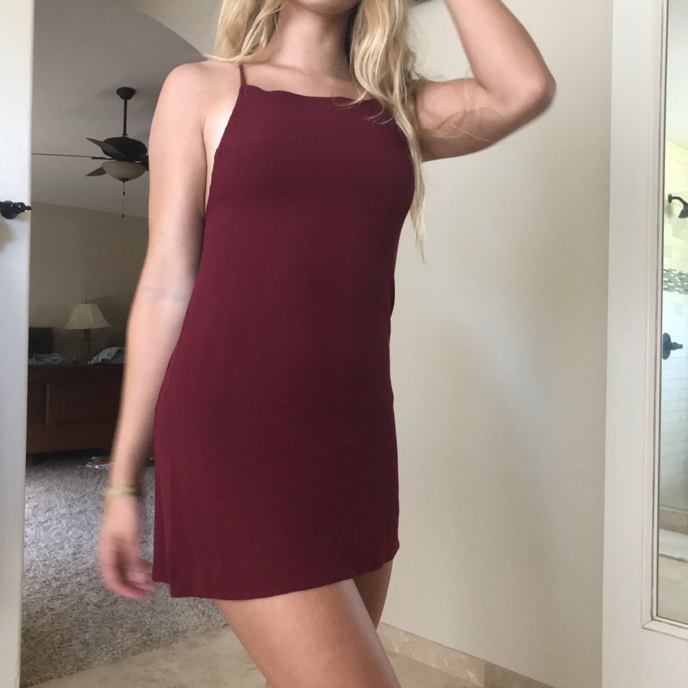 High neckline dress